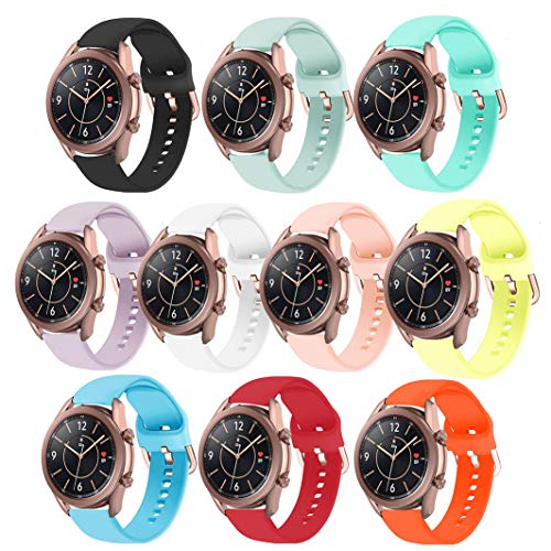 Huadea Bands Replacement for Samsung Galaxy Watch 3 41mm, Galaxy Active 2 40mm /44mm, Galaxy Active Watch, Galaxy Watch 42mm, 20mm Silicone Breathable Bands with Quick Release