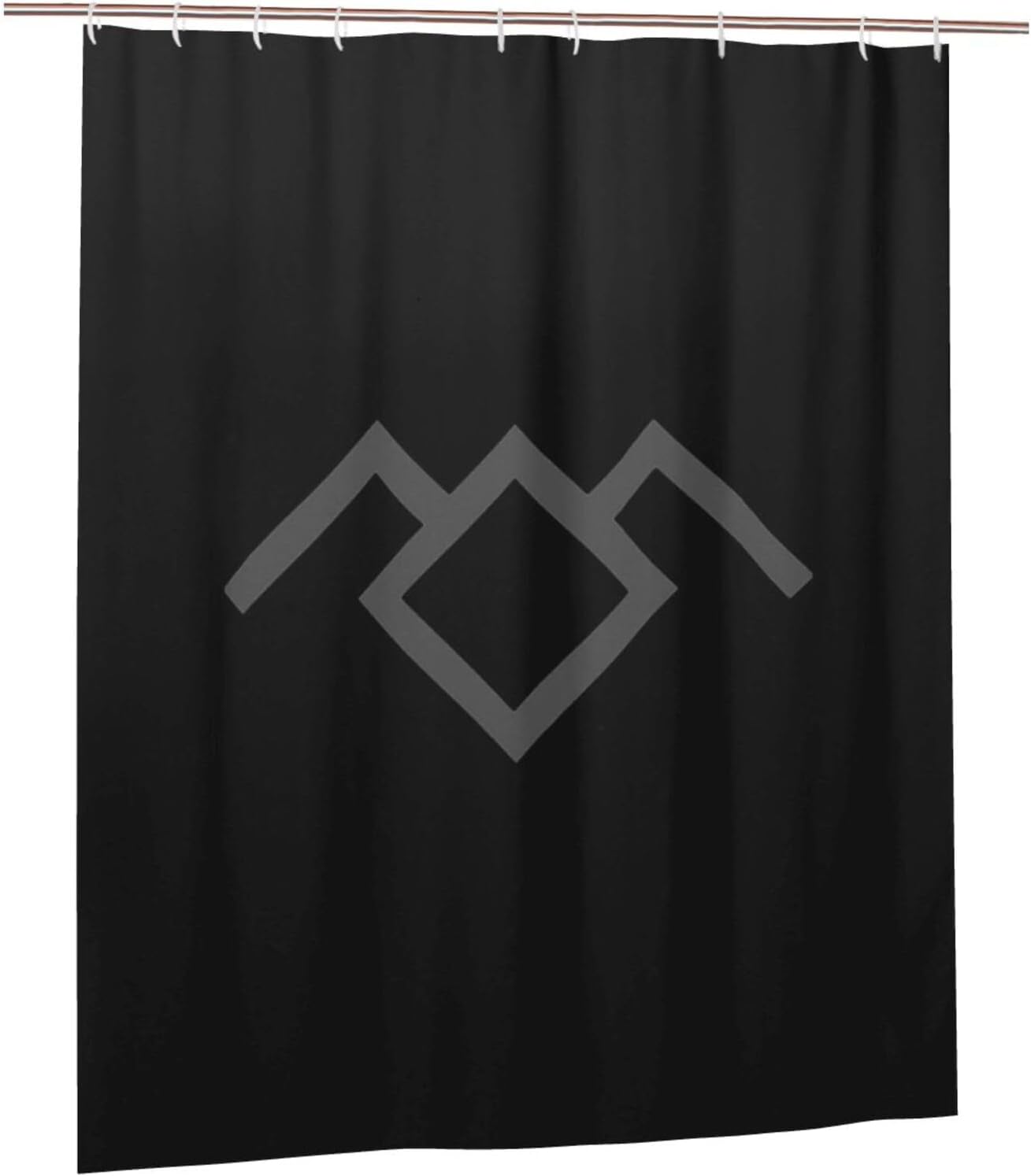 Twin Peaks Owl Cave Symbol Bathroom Fabric Shower Curtain with 12 Buckles and Hooks, 60x72 Inches Used for Bathroom