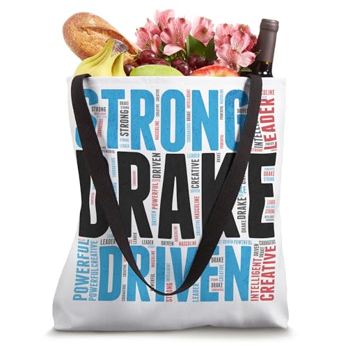 Bolso Tote Retro Drake Name T Word Cloud para hombre y mujer miniatura 4