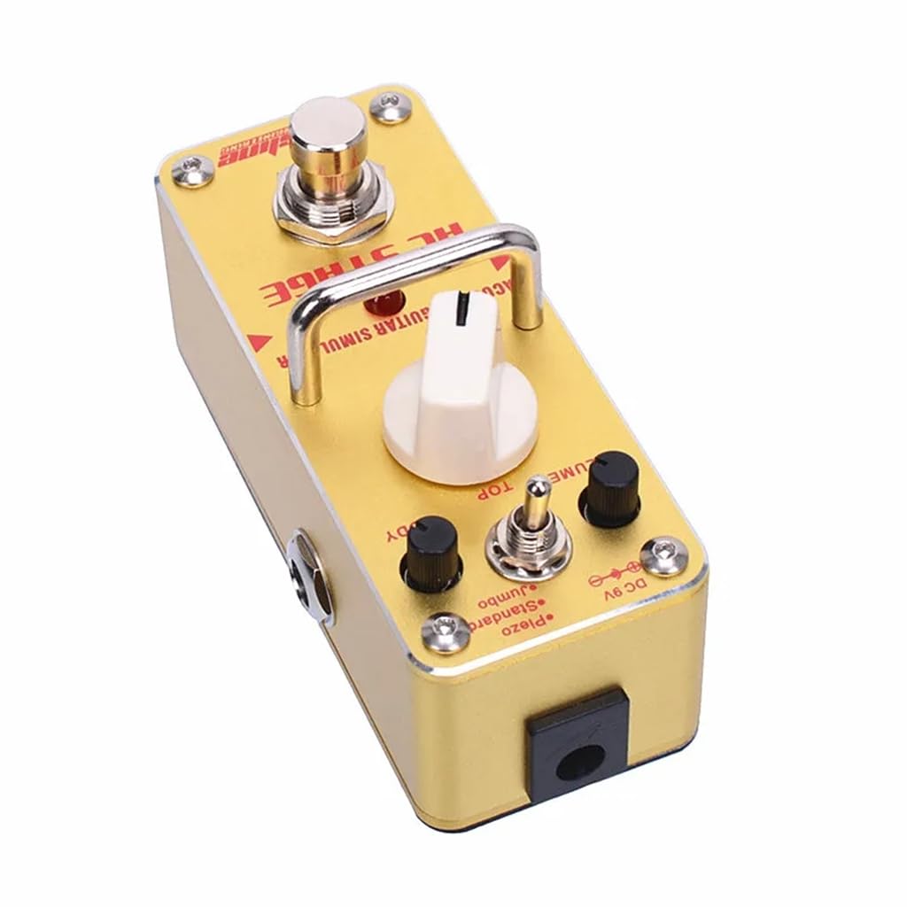 AC STAGE - Pedal de efectos de simulador de guitarra acústica, mini pedal de efectos de guitarra AC, derivación verdadera, carcasa de metal, accesorios de piezas de guitarra