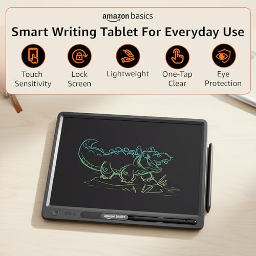 Amazon Basics 15-inch Rainbow Writing Tablet with Stylus Multicolor - Image 3