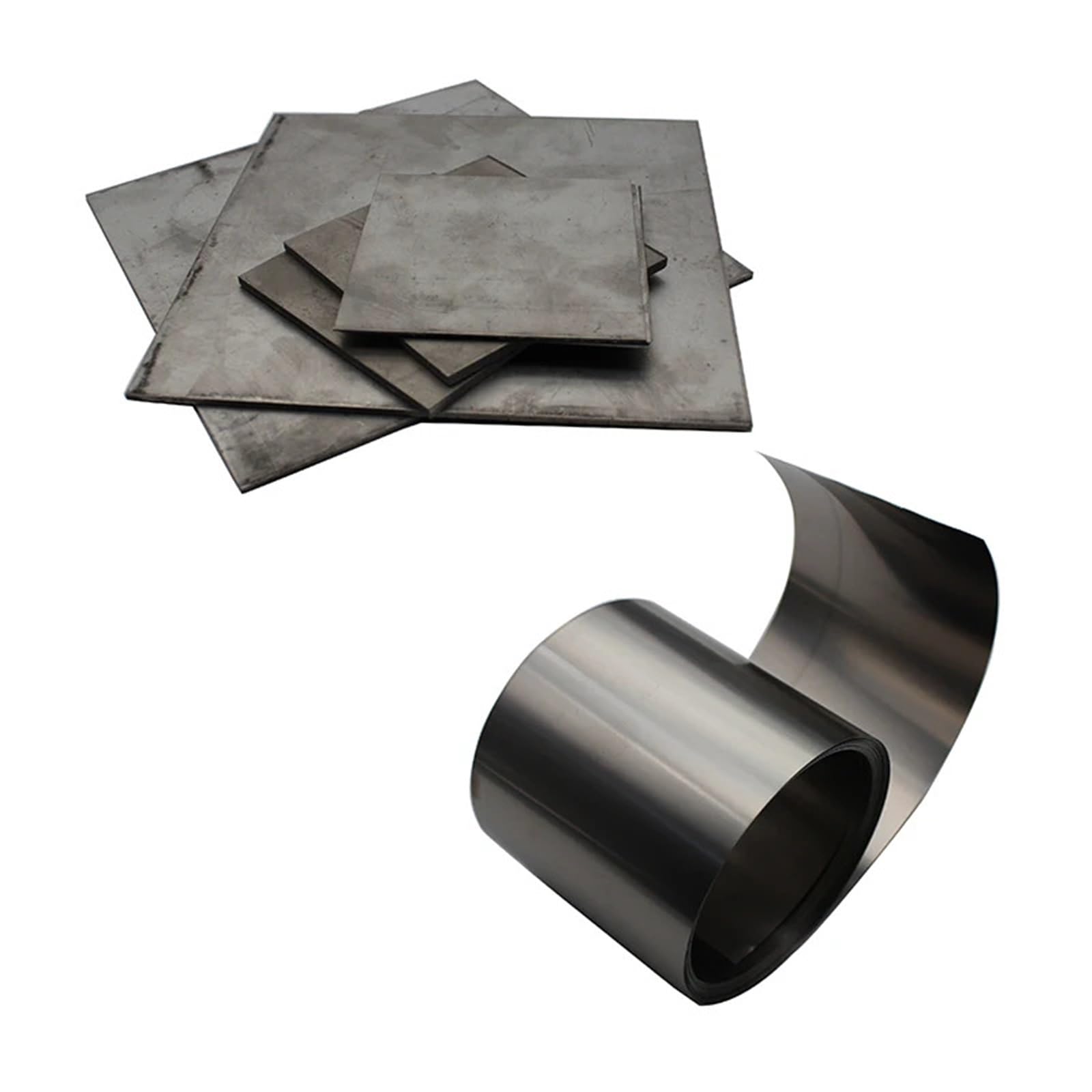 1 Stück Gr2 Titanfolie, Silber, dünnes Ti-Blech, hochreines Metall, quadratische Platte, Blattfolie(4x100x100mm 1pc)