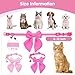 SynHHergyx 2 Pack Pink Cat Collar with Bow, Cute Cat Collar Breakaway with Bells, Pink Bowtie for Girl Cats, Cute Small Kitten Collars with Removable Safety Bowtie