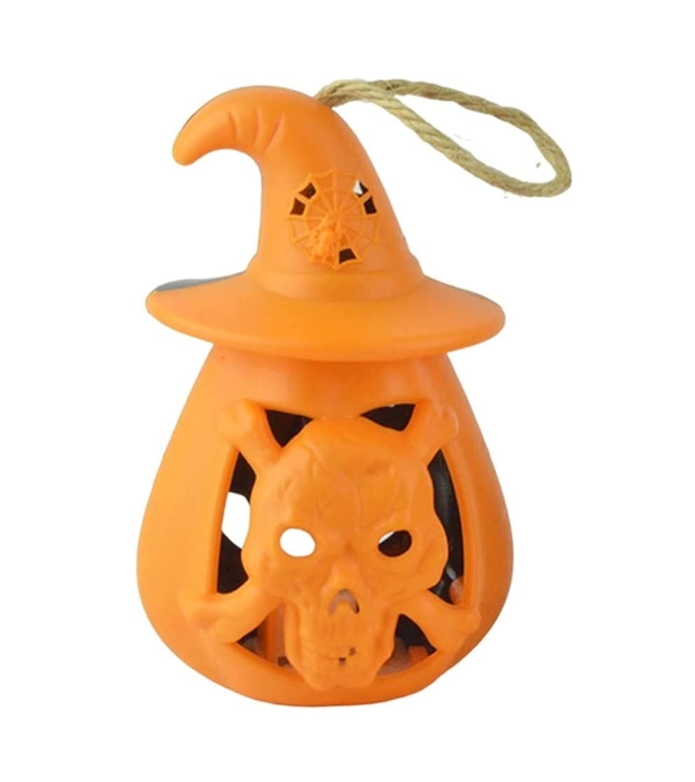 Latarnia na Halloween 6 Sztuk Halloween Przenośne Lampiony Dyni I Czaszki Home Bar Decor Plastikowa Czaszka Lampka Z Dekoracja na Halloween