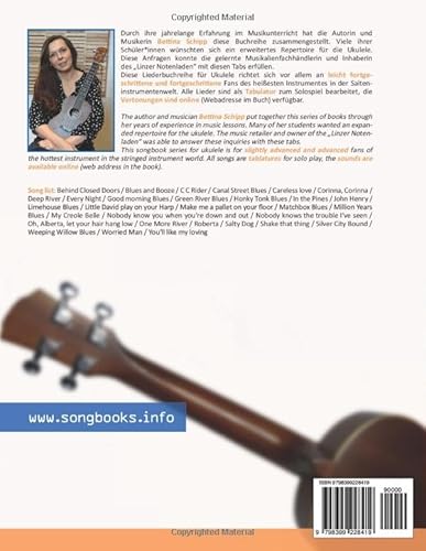 Play Ukulele - 30 traditional Blues Songs: Deutsch & English - Tabs & Online Sounds