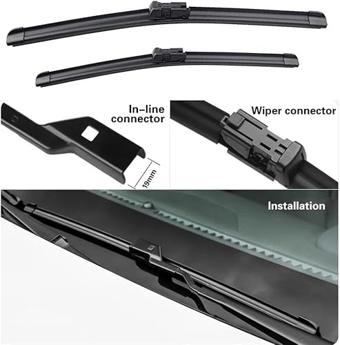 Miniatura 3 de Juego de limpiaparabrisas delantero y trasero, compatible con Peugeot 208 MK1 A9 2012-2018, parabrisas de 26 pulgadas, 16 pulgadas, 14 pulgadas,