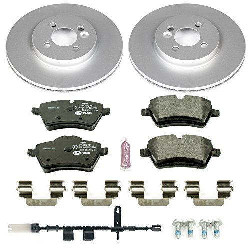 Image of Power Stop ESK6741 Front Euro-Stop Brake Kit Mini Cooper and 1 Front Sensor Wire For Mini Cooper 2012-2015 [Model Specific]