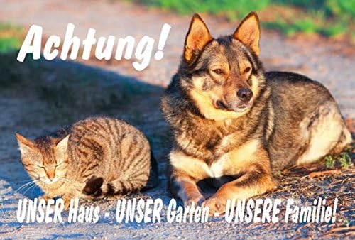 Melis-Folienwerkstatt Hundeschild - Vorsicht Hund Warnschild