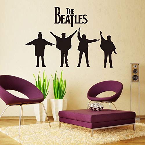 Autocollant Mural Vinyle Autocollant Beatles Amovible Autocollant Mural Sculpté Dans L’Environnement Peinture Noire Auto… - Les Beatles, Paul McCartney, John Lennon, RIngo Starr, George Harrison Autocollant Mural Vinyle Autocollant Beatles Amovible Autocollant Mural Sculpté Dans L'Environnement Peinture Noire Auto… – Image 3