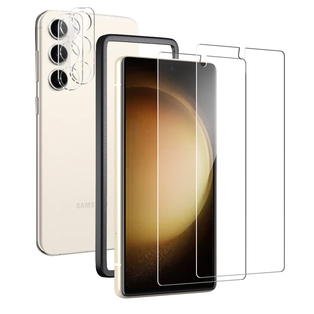 Amazon | Galaxy S23 フィルム 2枚 + カメラフィルム2枚【指紋認証対応 