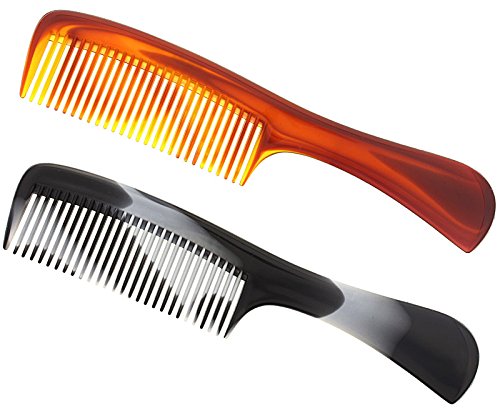 Preisvergleich Produktbild Kamm mit Griff, Strähnenkamm 20 cm Bewährter entgrateter Griffkamm, 2er Set