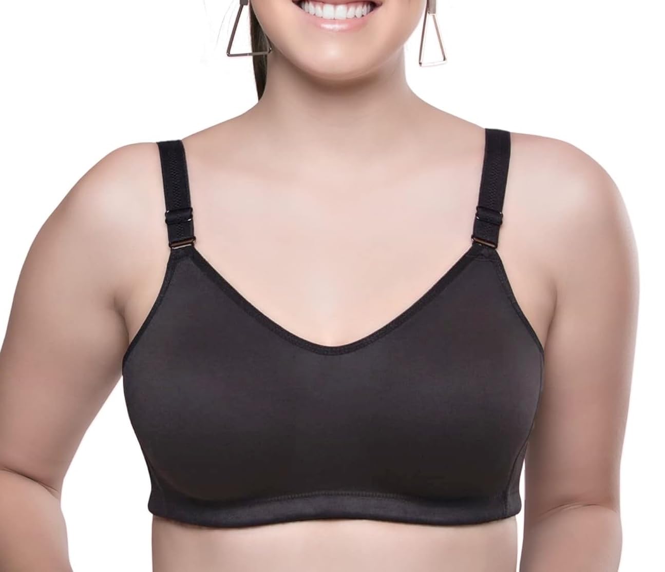Love BellWomen's Ultra Shaping Bra - Non-Padded, Full Coverage T-shirt Bra - Cotton Rich, Seamless, Moulded, High Support
