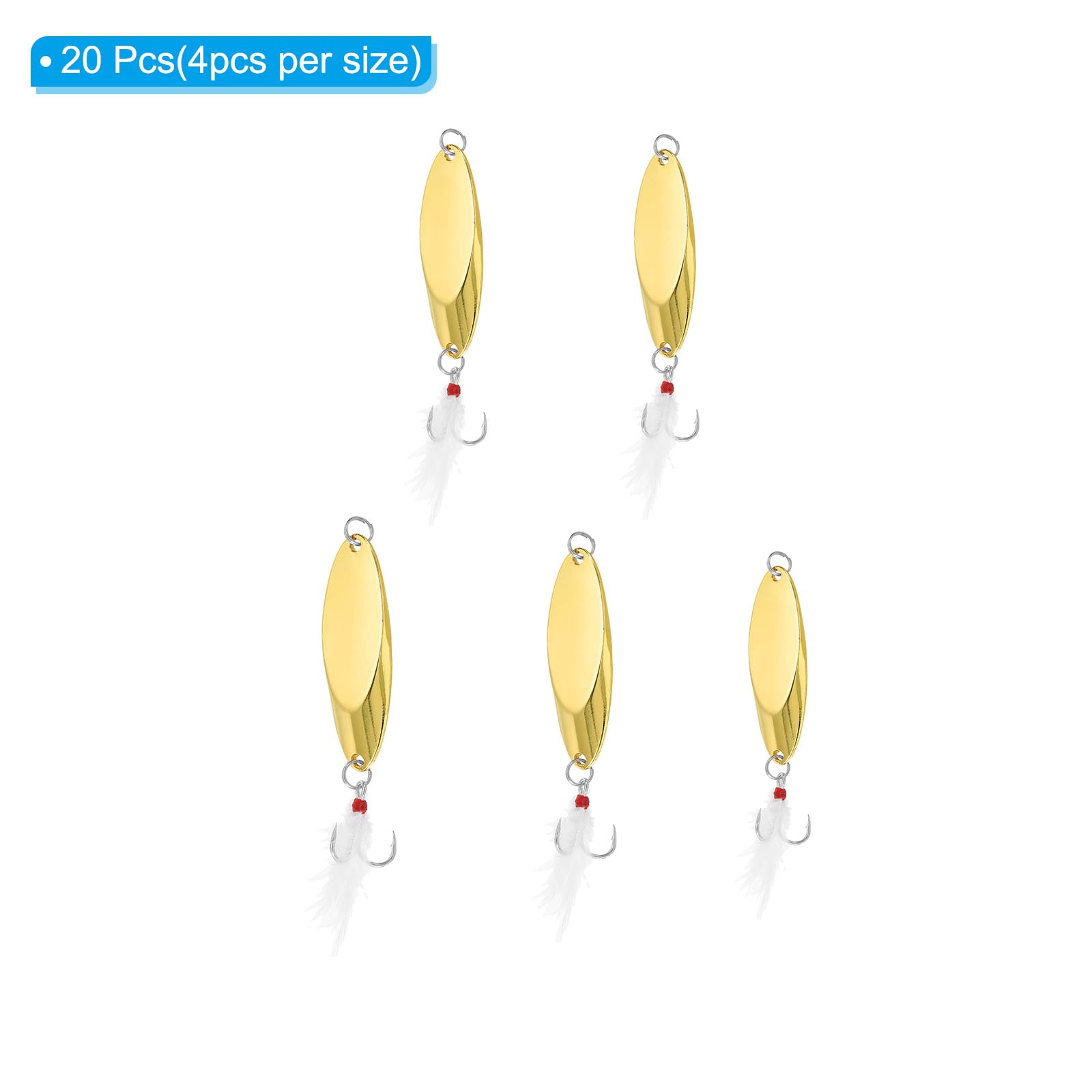 PATIKIL Fishing Spoons 1/4 oz 3/8 oz 1/2 oz 3/5 oz 3/4 oz - Image 3