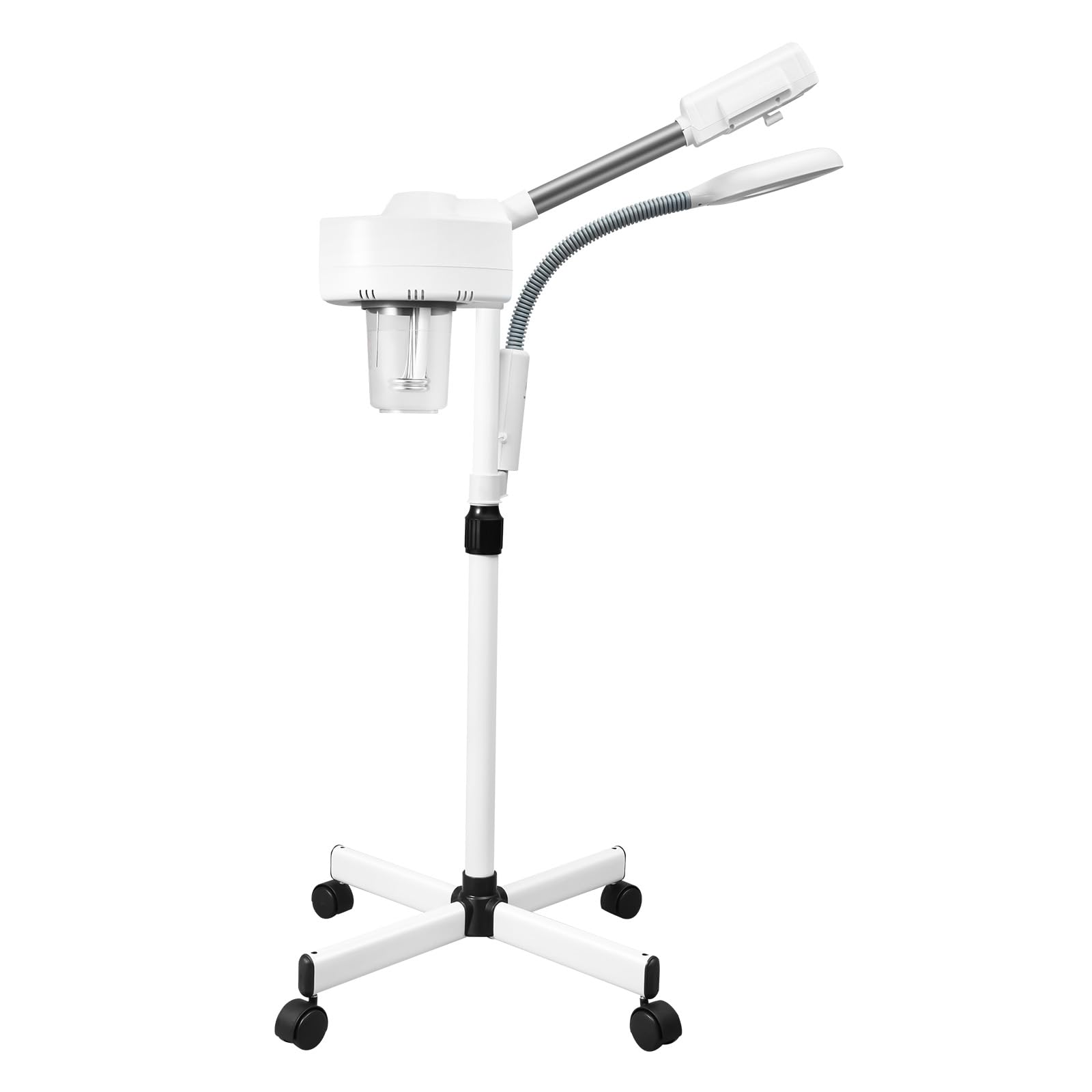 Parownik do twarzy 2 w 1, 800 W, profesjonalny parownik, z dyszą 360°, aromaterapia, kosmetyk do twarzy z 5 lampkami powiększającymi, do salonu spa, domu