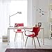 Need 55 Inch Large Computer Desk - Modern Simple Style Home Office Gaming Desk, Basic Writing Table for Study Student, White Metal Frame, White