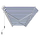 markise balkon elektrisch PREMIUM QUALITÄT: Der Sonnenschutz setzt sich aus hochwertigen Materialien wie Eisenstahl (Trägerrohr) und Aluminium (Ø 60 mm Kassette) zusammen, ist form-, korrosions- sowie rostbeständig