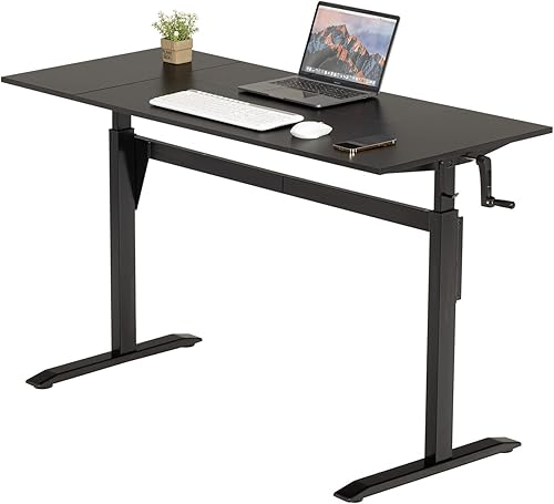 UNICOO - Escritorio de pie de altura ajustable, mesa de juegos, mesa de oficina en casa, mesa de computadora de 55 x 23.6 pulgadas (XJH-C-55 negro)