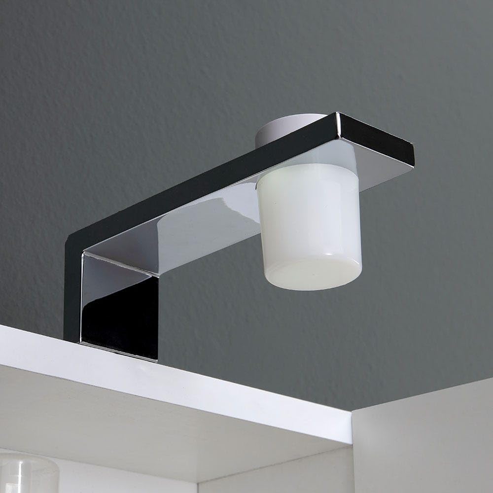 Kiamami Valentina - Specchio Contenitore Bianco Ad Un'anta 30Cm Con Luce