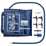 Path Pharm Blood Pressure Cuff - Premium Blood Pressure Monitor Cuff Compatible with Omron - 22-52cm Adjustable Replacement Cuff with 7 Connectors - Easy to Install Fan Shaped BP Monitor Arm Cuff for Adults