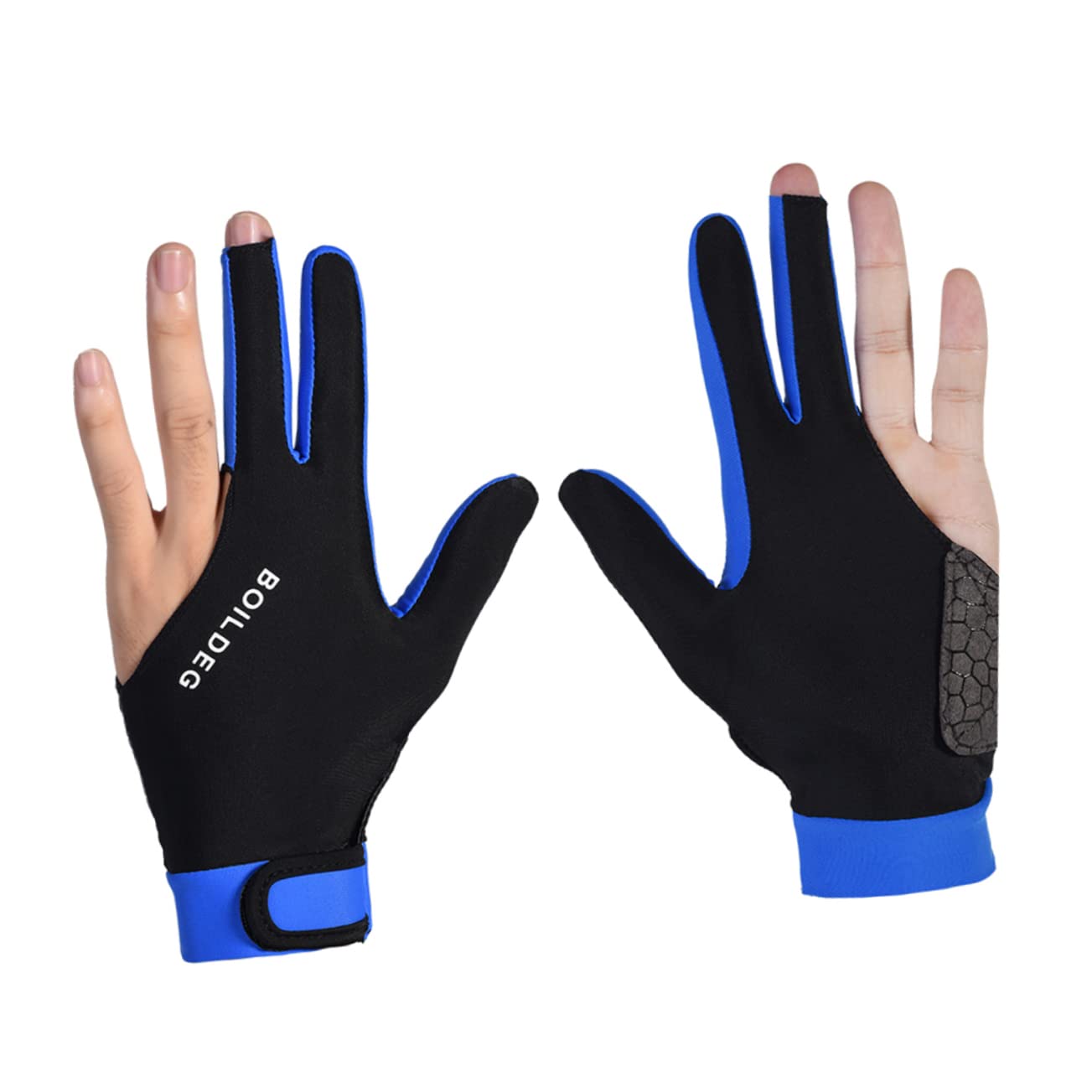 KICHOUSE Professional Billiards Accessory 3 Finger Billiards Glove Non-Slip Silicone Comfortable Size l