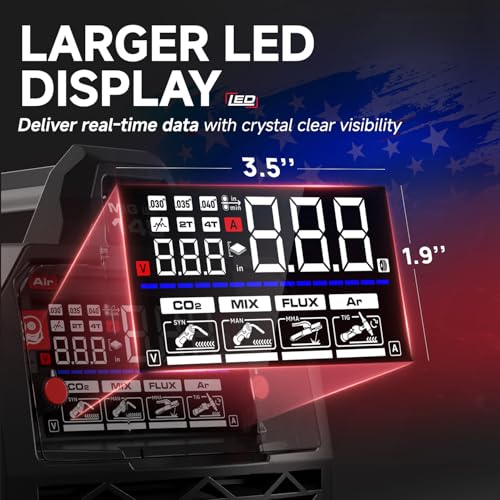 Image of ANDELI 4-in-1 MIG Welder with 2.4GHz Wireless Remote 145A,110V /220V | Gas MIG /Flux Core /Lift TIG /Stick, Clear Display, Synergic Control, Helmet and Gloves Included, Auto Repair, DIY Metalworking