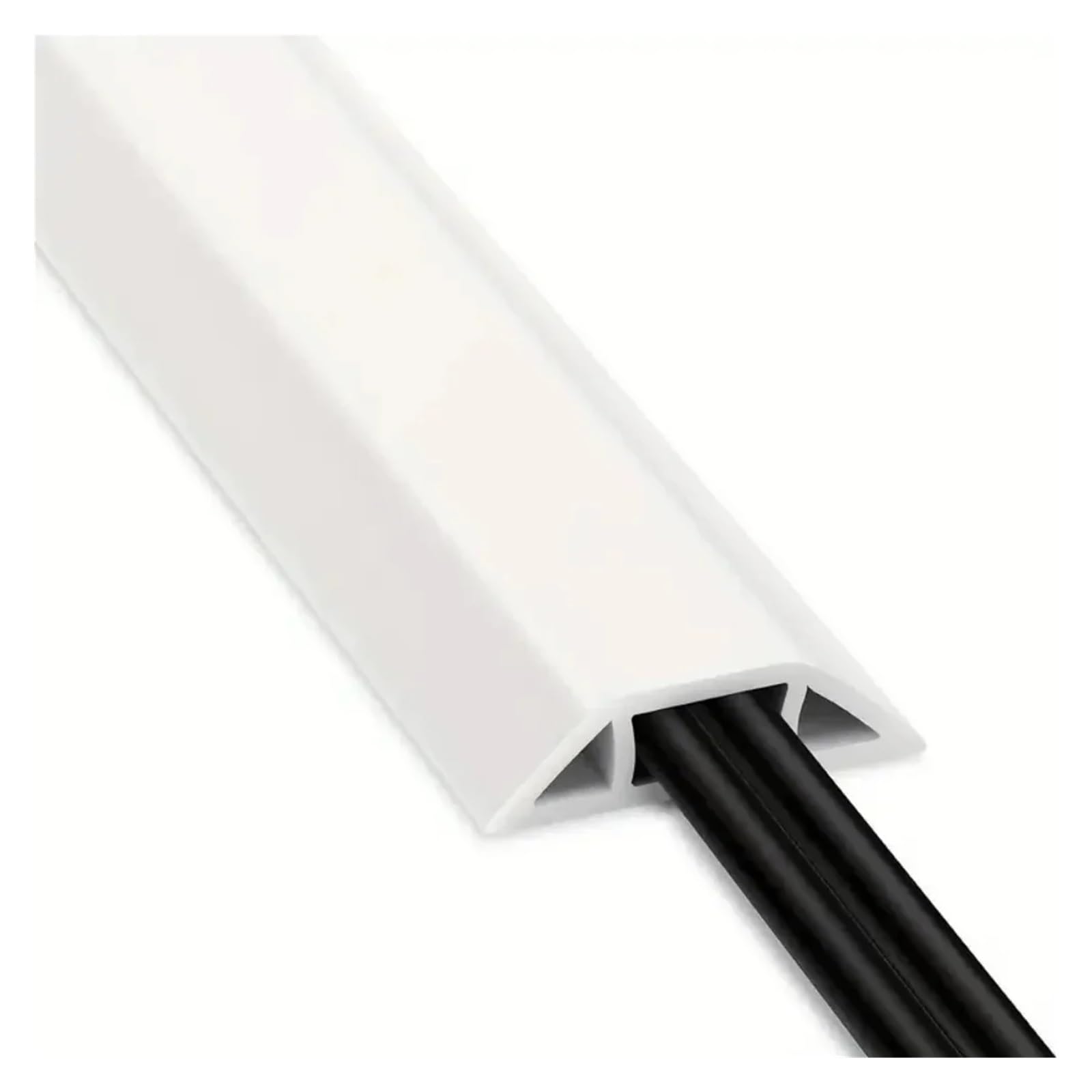 1pc 118.11inX1.57in Pavimento Copertura del Cavo PVC di Protezione Hider Alimentazione Maniche Parete Filo Elettrico Condotto Slot Gestire Il(WHITE)
