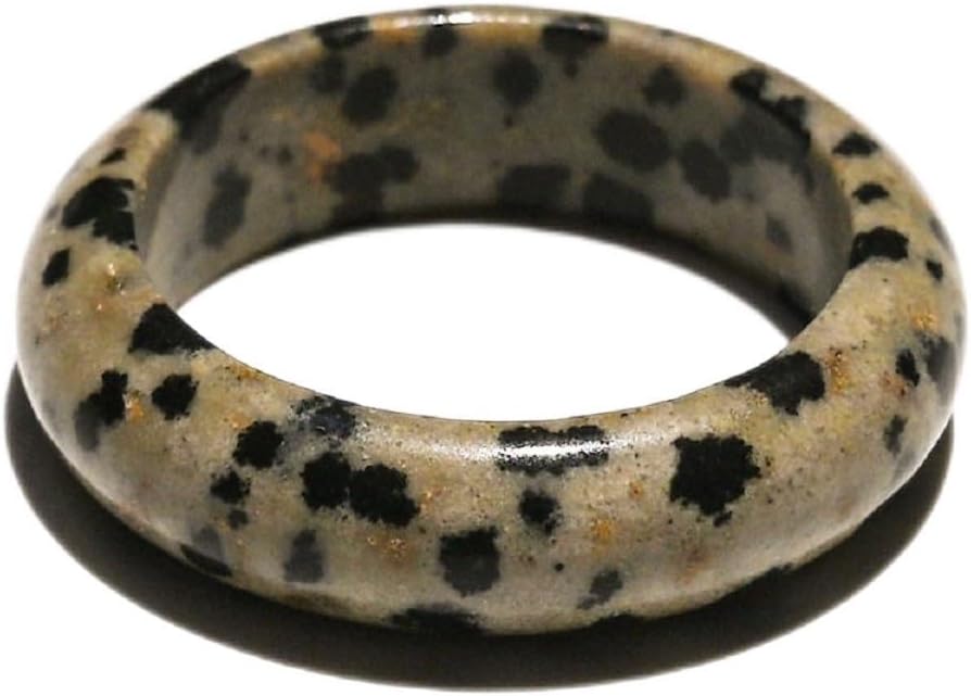 Natural Crystal Healing Agate Stone Ring Meditation Accessory for Men or Women