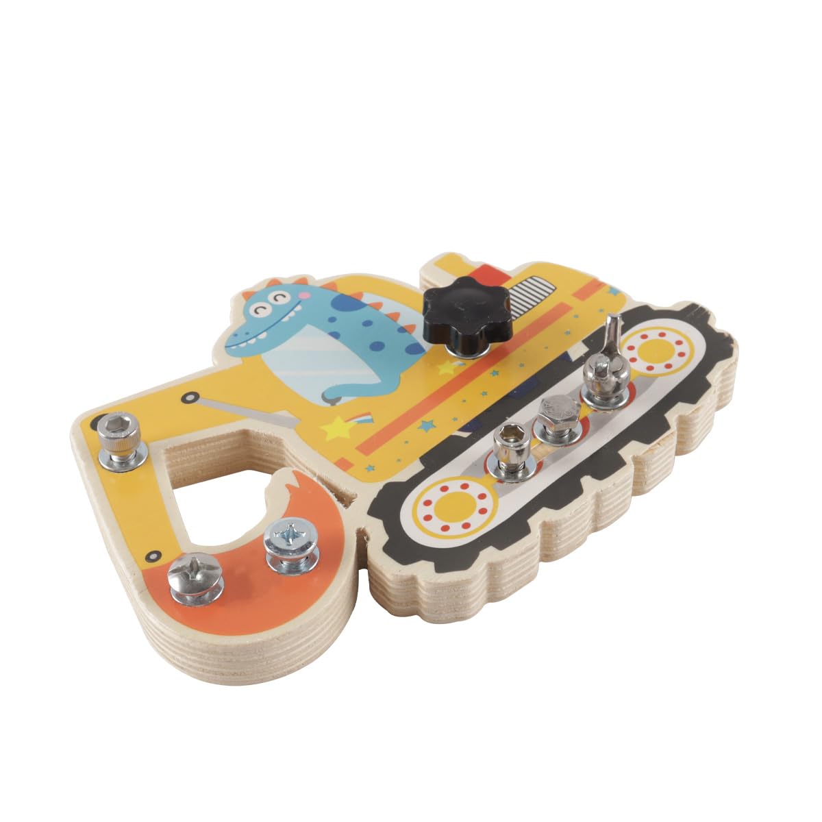 Orivin Wooden Dinosaur Digger Set, Dinosaur Digger Nuts Fun Disassembly and Assembly Tools Suitable for Developing Brainpower - Image 3