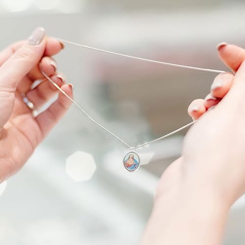 Miniatura 6 de ULTNICE Dijes de la Virgen María Jesús, dijes de medalla de Nuestra Señora para bricolaje, collares, pulseras, joyería, estilo Ramdon, 40 unidades,