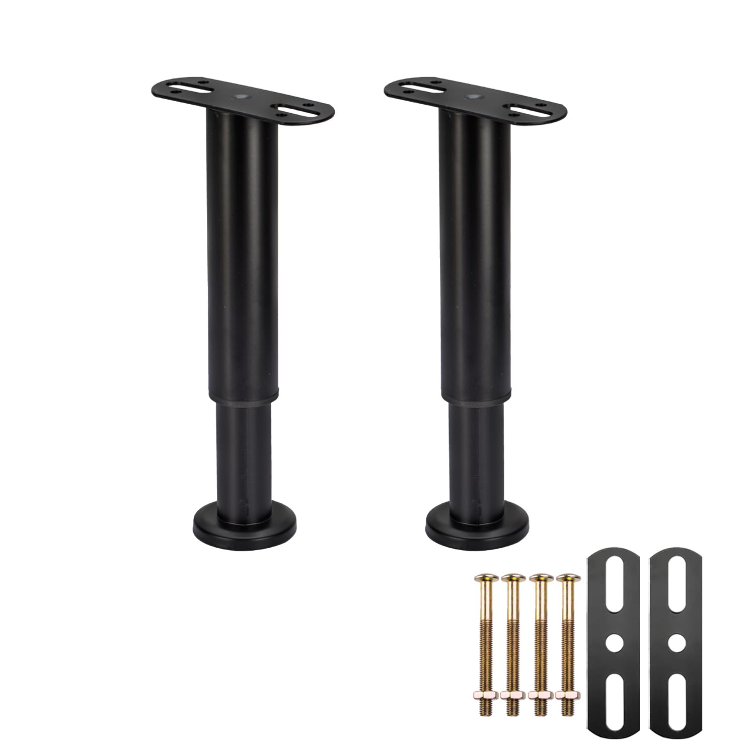 TCHOSUZ 2 Pcs Adjustable Height Bed Support Legs, 5-7 inch/ 12-18cm Heavy Duty Metal Bed Center Replacement Support Legs, Bed Frame Support Legs for Bed Frame, Bed Center Slat & Furniture โ image 1