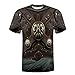 Xmiral t-Shirt Unisex Urlaub 3D Rüstung Printed Tee Baumwollmischung O-Ausschnitt Tops Slim Fit Oberteile(2XL,I)