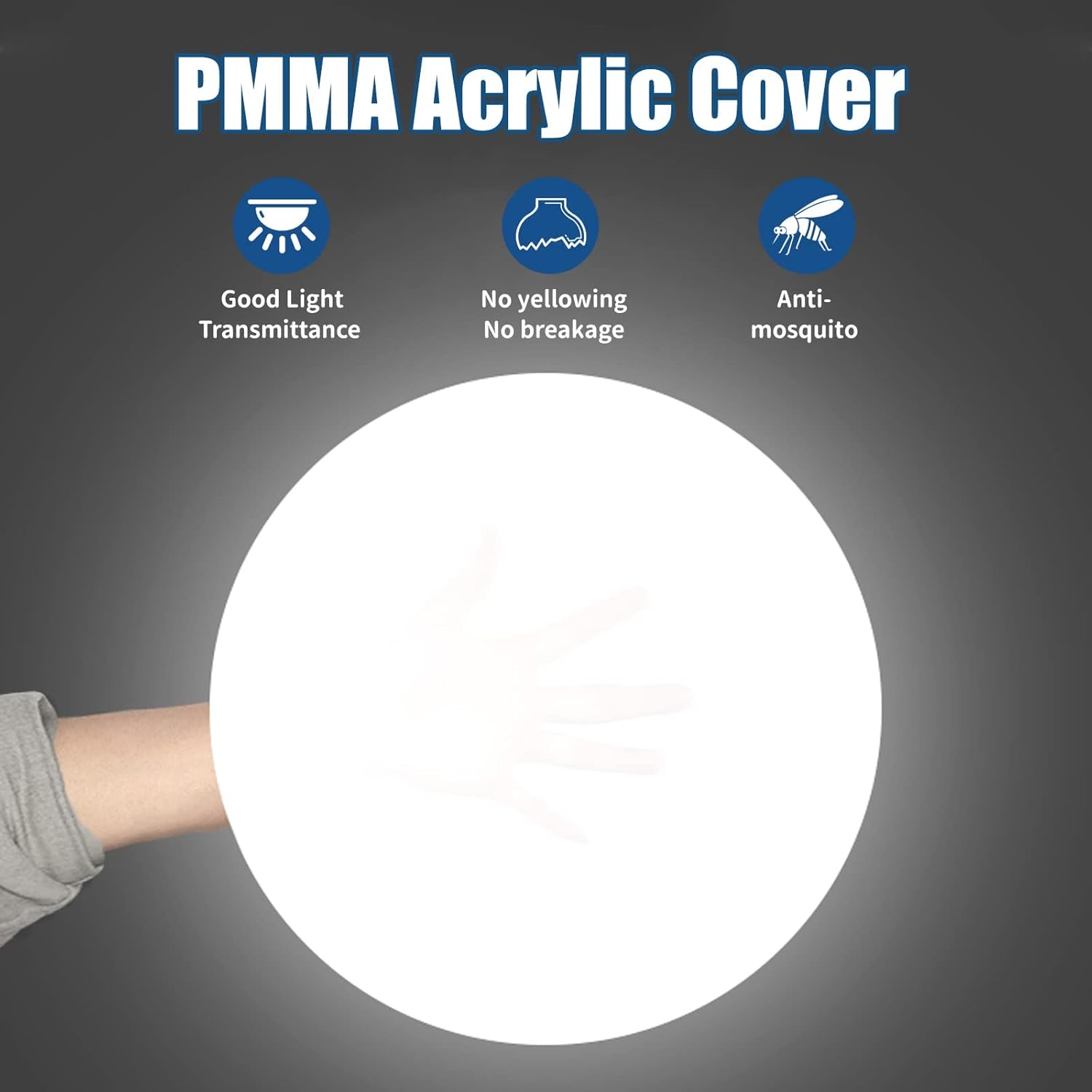LED Flush Mount Ceiling Light - 15 Inch Ceiling Light Fixtures 3000/4000/5000K Adjustable, 25W (200W Equivalent), 2200LM, Dimmable Light Fixture for Bedroom, Kitchen, Bathroom, Energy Star, ETL