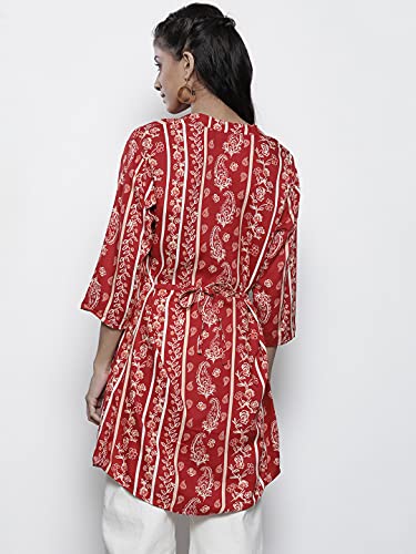 Image of One femme Women's Pleated Printed Tunic Shirt