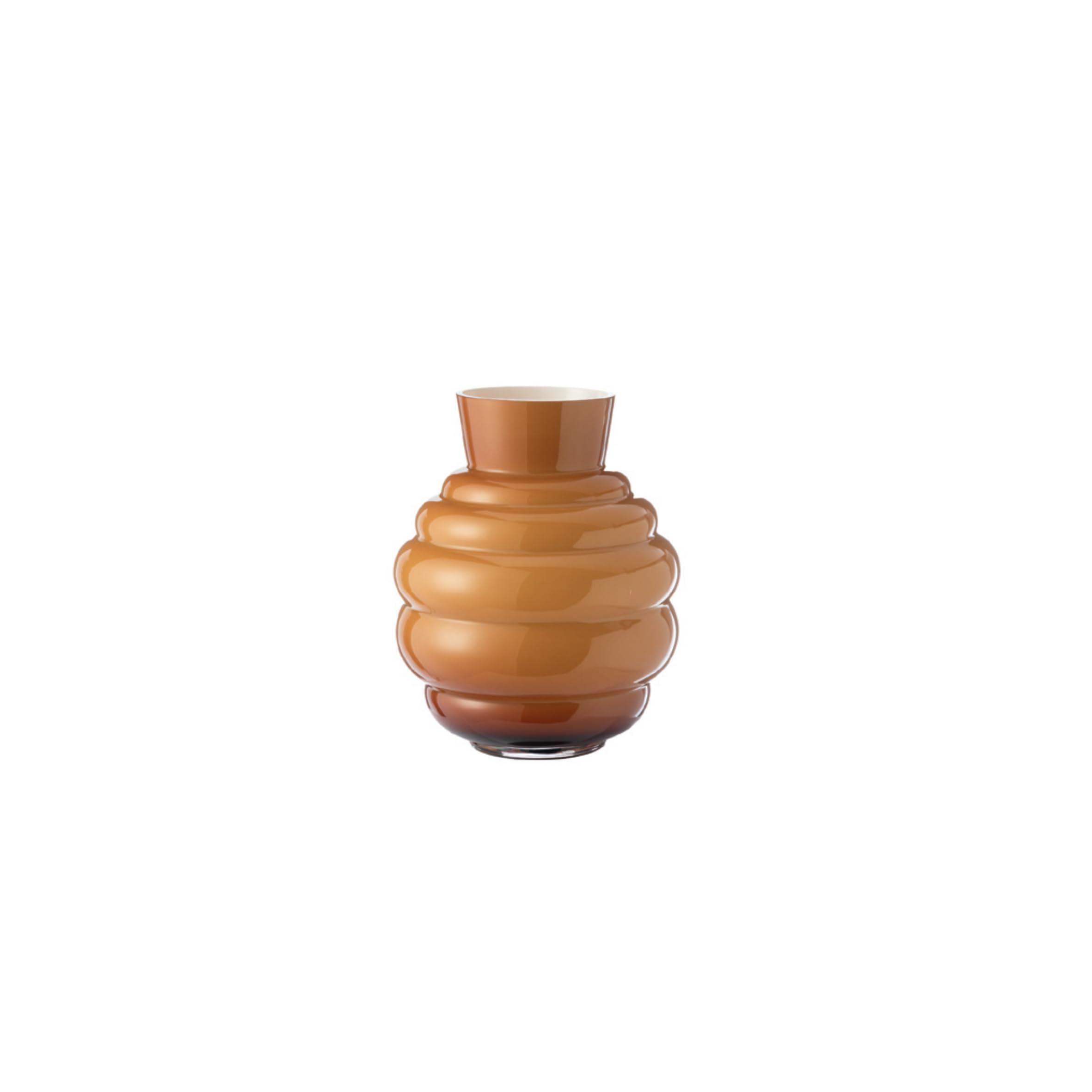 Onlylux Vaso Ninfa in Vetro Soffiato Artigianale 25,5 cm per Fiori e Arredo