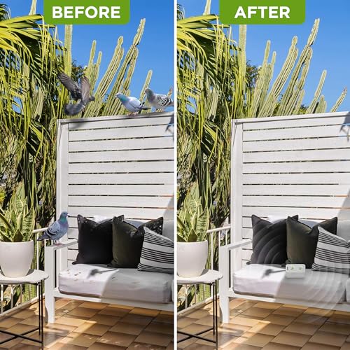 ISOTRONIC® Ultrasonic Solar Bird Repeller, bird-control ultrasonic scarer pigeon to protect garden, house and boat, 2 pieces - 8