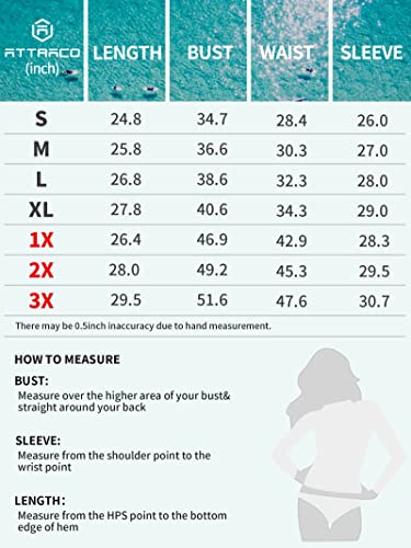 Attraco Women's Rashguard Swimsuit Zip Front Sun Protection Swim Shirt Upf 50+ Gradient Blue L #TOP6