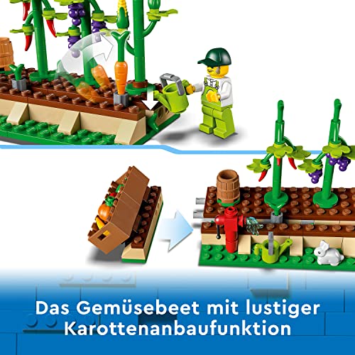 LEGO 60345 City Farm Gemüse-Lieferwagen, Bauernhof Spielzeug für Kinder ab 5 Jahre mit Food Truck, Gemüsebeet, 3 Minifiguren und Hasenfigur – Bild 4