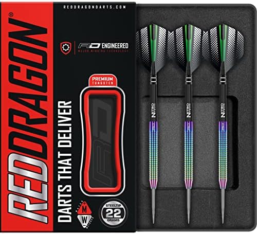 Red Dragon Razor Edge Spectron: Tungsten Steel Darts with Flights and Stems