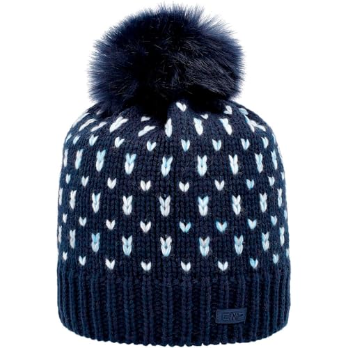 Beret femme CMP en maille haut de gamme avec pompon élégant