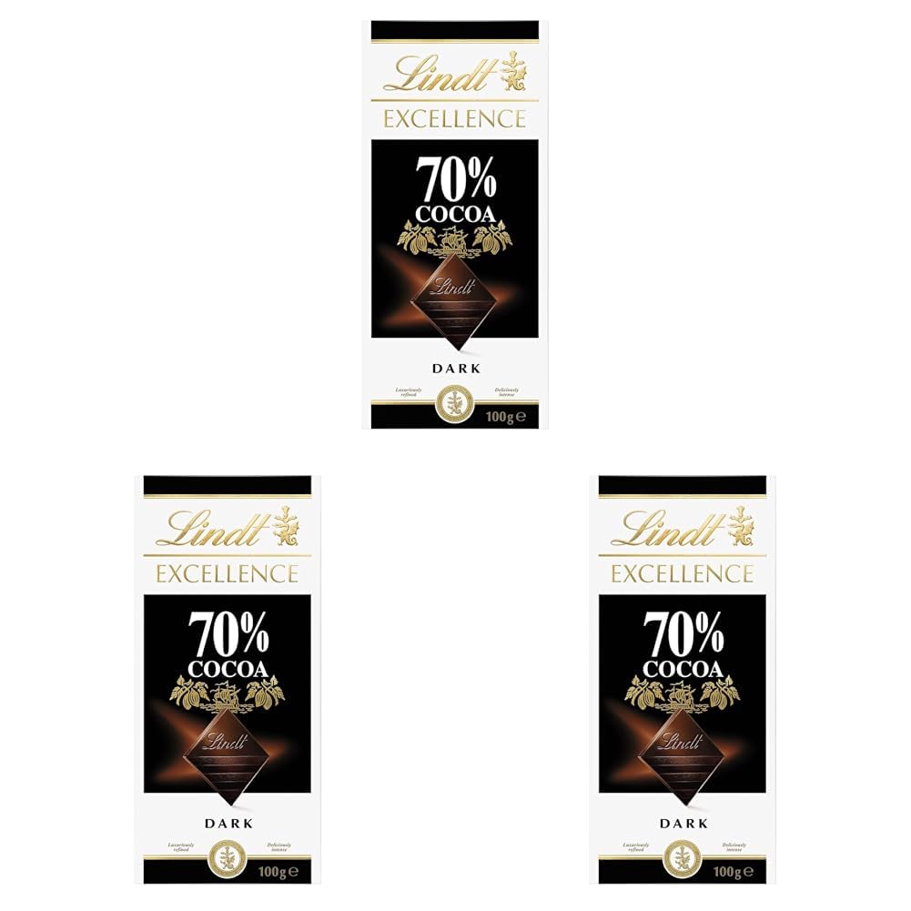 EXCELLENCE BLOCK 70% DARK CHOCOLATE (Paquete de 3)