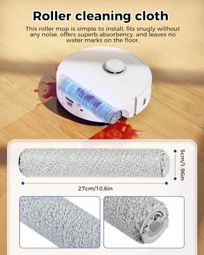 Image of Yivy 24 Pack Qrevo Curv 2 Flow Replacement Parts for Roborock Qrevo Curv 2 Flow Robot Vacuum,Qrevo Curv 2 Flow Accessories kit:2 Roller Mops 2 Main Brushes 4 Filters 6 Dust Bags 8 Side Brushes