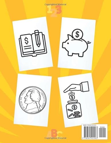 JUMBO Money and Finance Coloring Book: 50 Coloring Pages! LARGE, GIANT, Easy, Simple Money Pictures