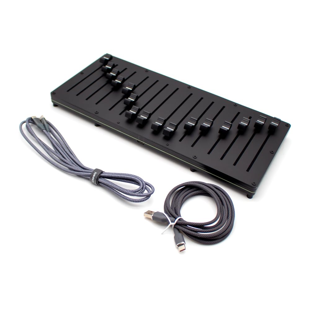 Toplionace 16-Kanal-Midi-Cc-Controller mit 100-Mm-Schiebefadern für Daw-Musiksoftware, Typ-C-Schnittstelle, Plug-and-Play
