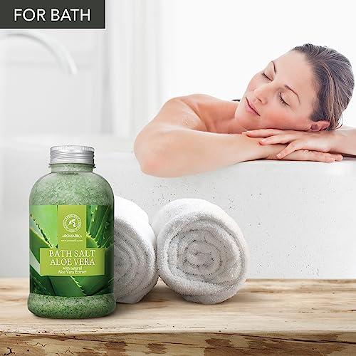 Aloe Vera Bath Salt 600g - Natural Sea Salt with Pure Aloe Extract - Body Care - Good Sleep - Beauty - Bathing - Wellness - Relax - Spa - Image 5