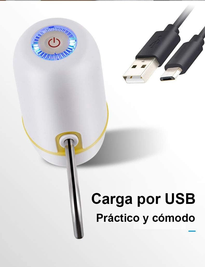 MIRTIKA Dispensador de Agua Automático para Garrafas y Botellas | Bomba Eléctrica USB Recargable | Adaptadores Universales para Bidones (Negro) — view 4