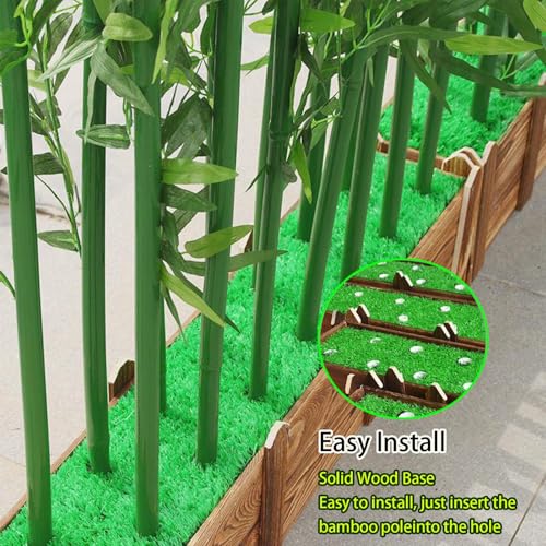 Artificial Bamboo Plants - 3.2ft, 3.9ft, 4.9ft & 5.9ft Tall - 8pcs for Garden Fence Privacy Screen, DIY Outdoor & Indoor Decor - Lifelike Greenery for Home & Patio - Image 6