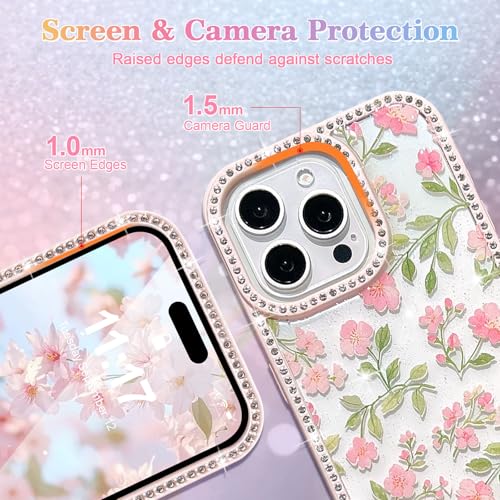 Coque iPhone 16 Pro Motif Fleurs pour Soirées et Bureau