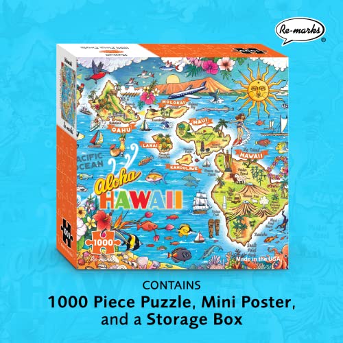 Rompecabezas Re-marks Aloha Hawaii de 1,000 piezas para todas las edades miniatura 2