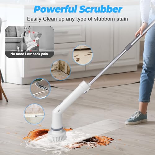 Image of 2000mAh Electric Spin Scrubber, White, NEW1501855