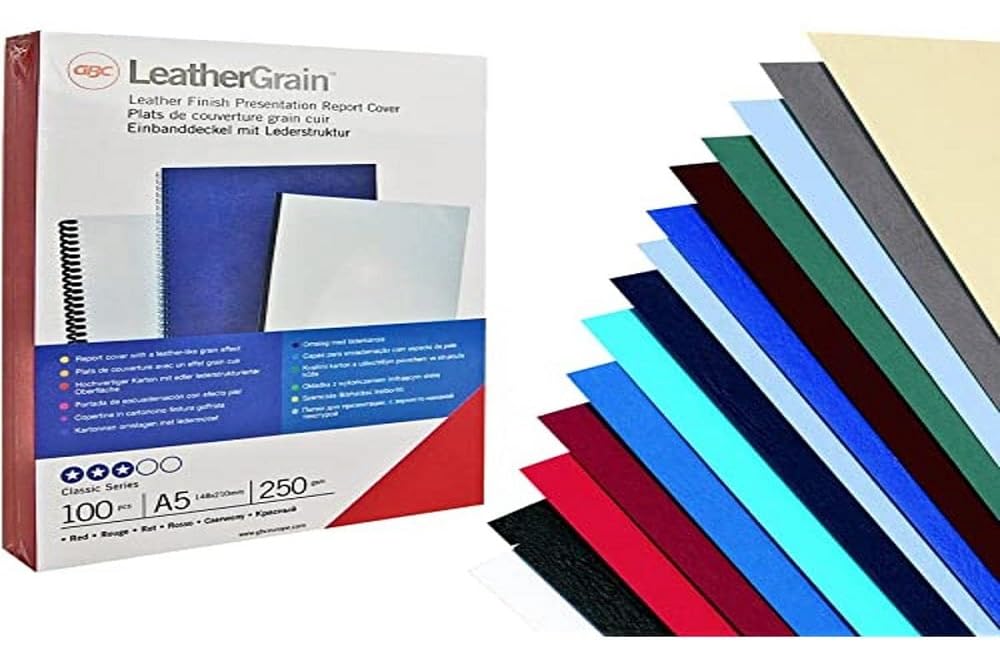 GBC Antelope Binding Covers Leather-look Plain A4 Red Ref CE040030 [Pack of 100]